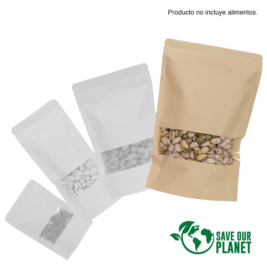 Bolsa doypack 700ml de papel kraft, para Alimentos