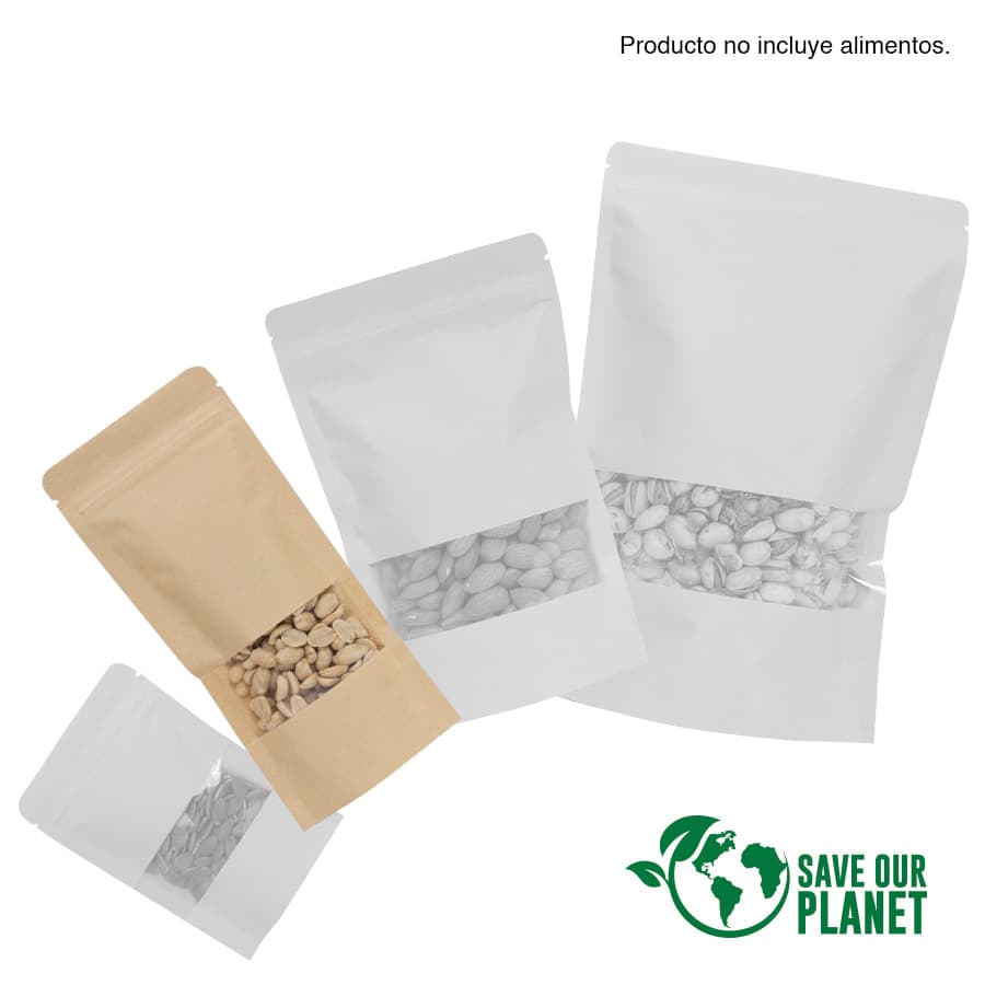 Bolsa doypack 80ml de papel kraft, para Alimentos