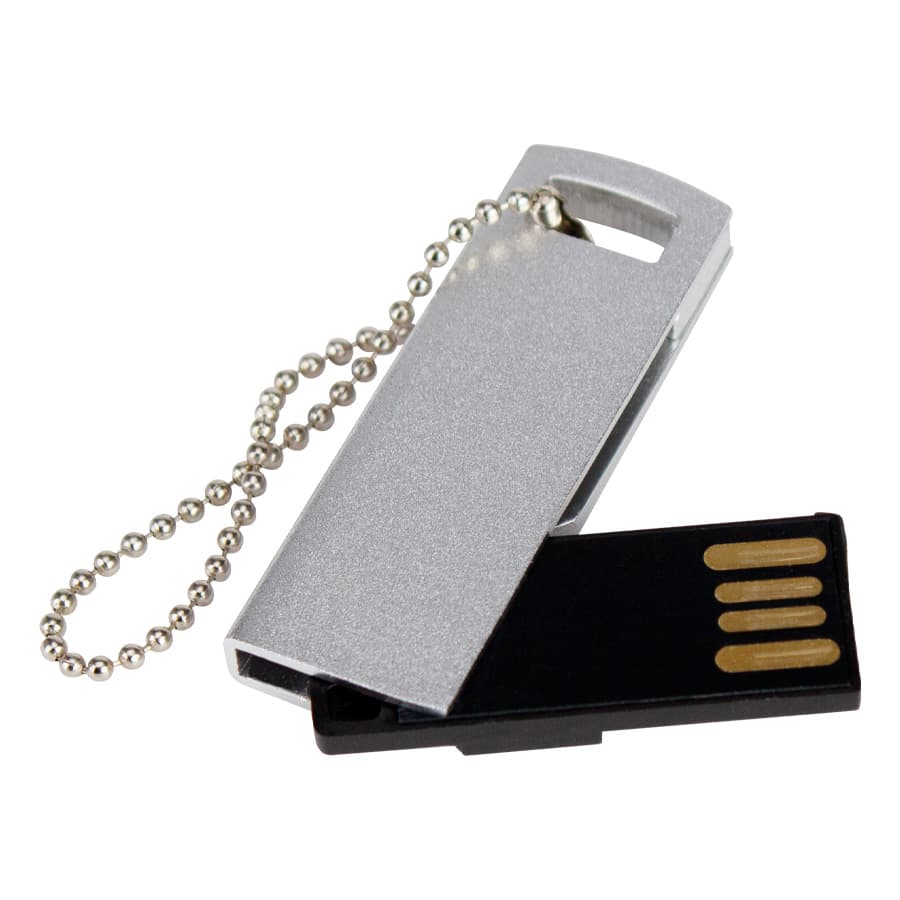 USB Pendrive 16GB Credit Card plateado.