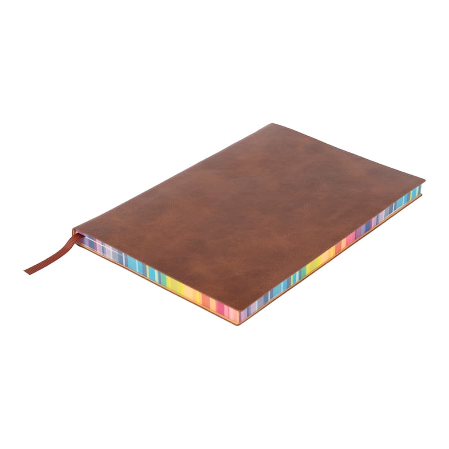 Cuaderno «ROMA» con tapa dura de Eco-Cuero y 196 hojas.