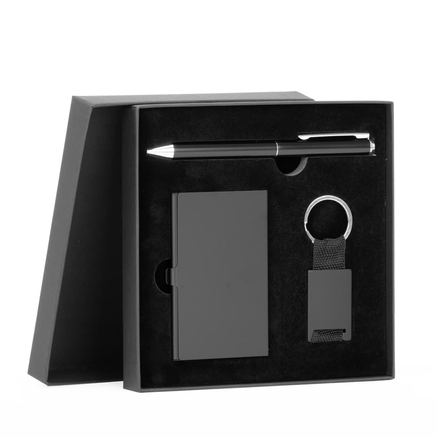 Set de Regalo «MINE» negro con detalles encobrizados.